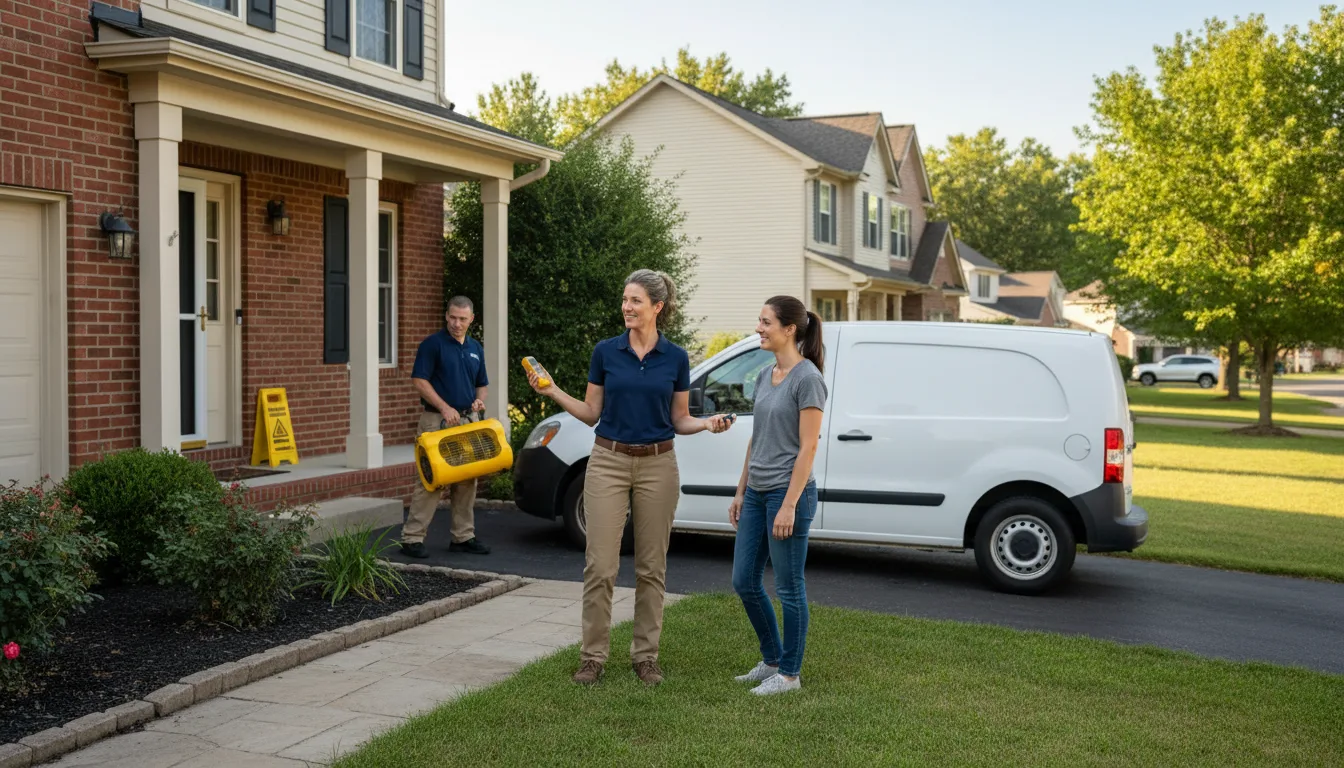 Residential water damage restoration in Oak Grove, LA